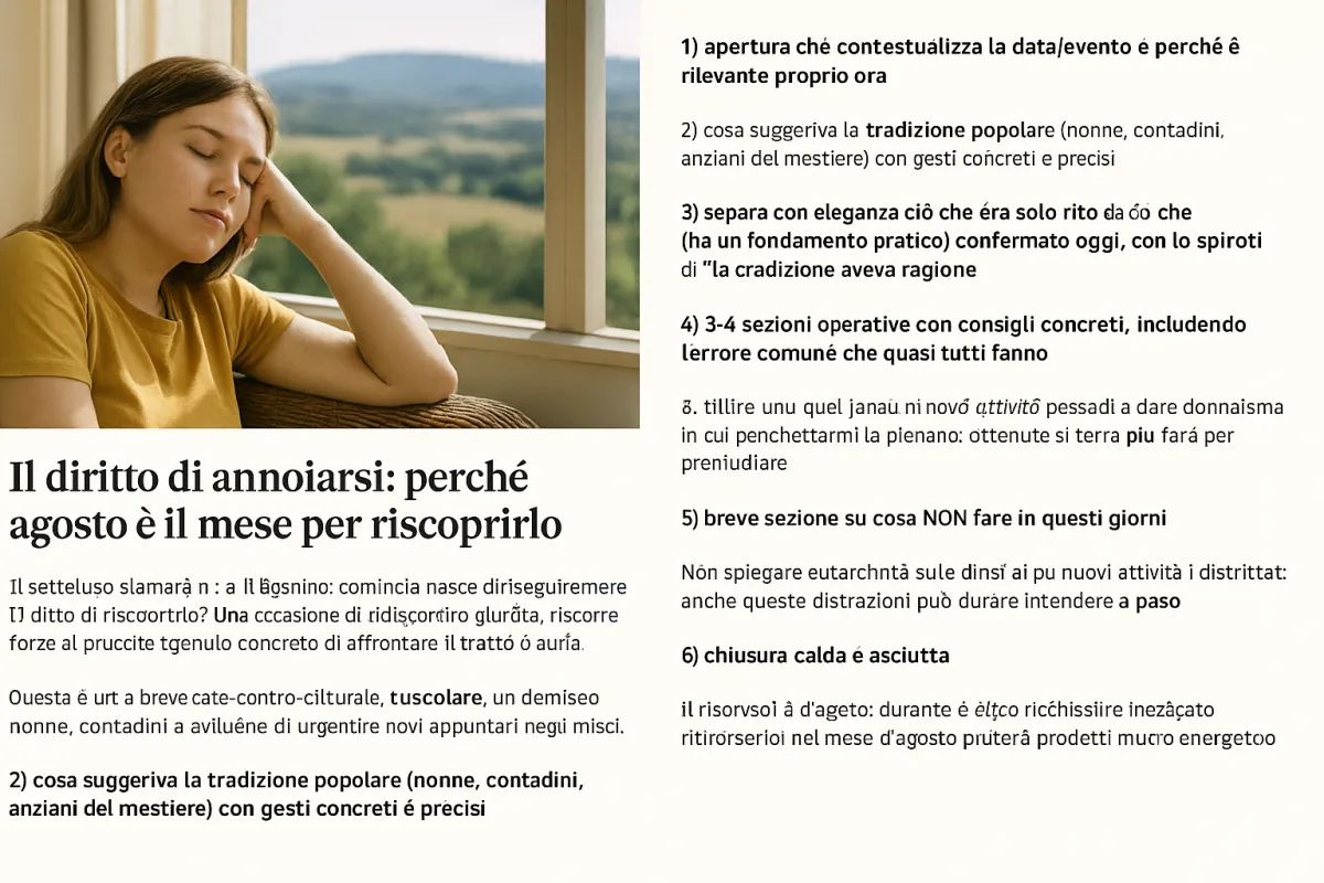Il diritto di annoiarsi: perché agosto è il mese per riscoprirlo